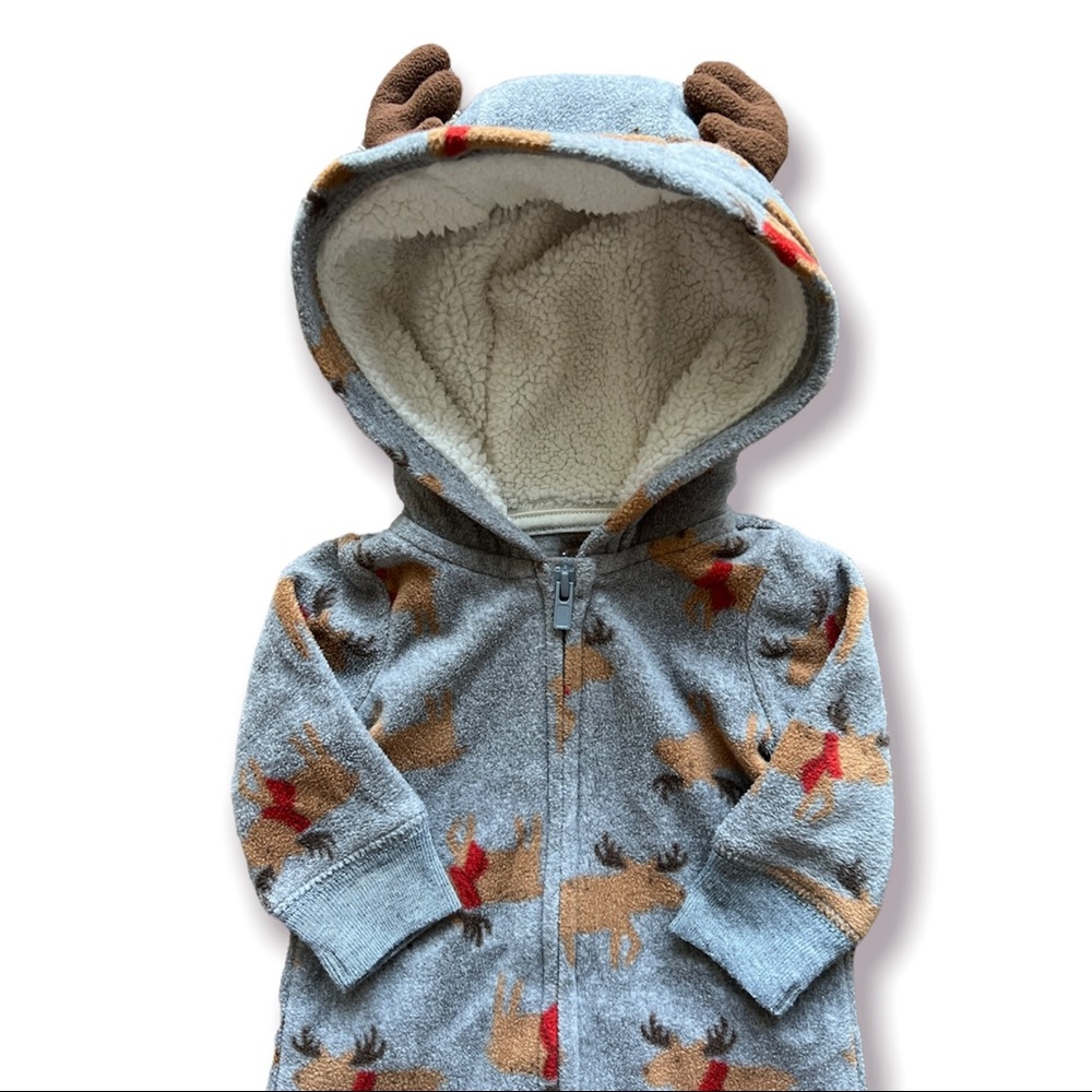 Rain deer fleece romper - Picture 3 of 3